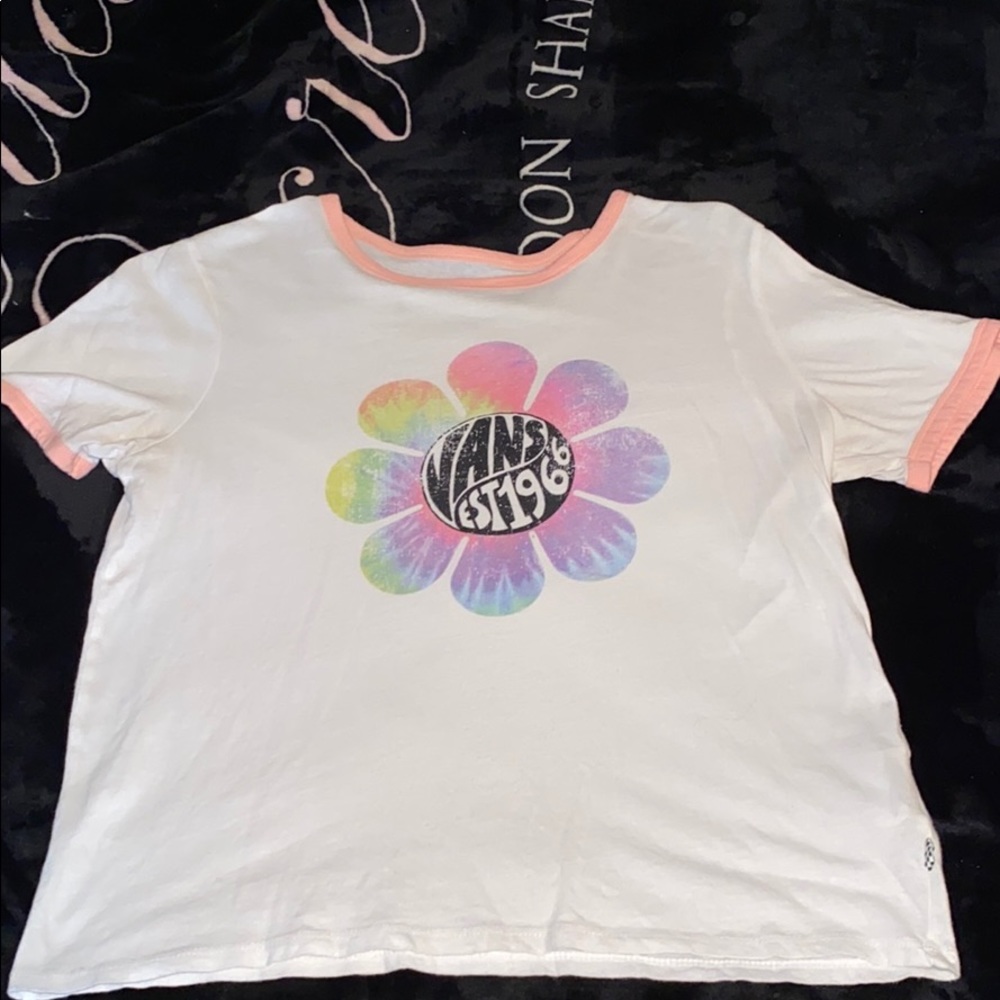 Old School Vans Tie Dye floral shirt, medium!